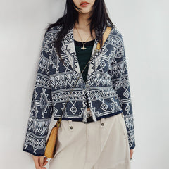 MADEN Navajo Cardigan V-Ausschnitt Pullover