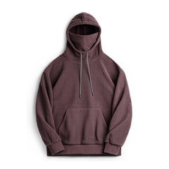 Sudadera con capucha balaclava de forro polar de peso pesado con capa cortaviento para hombre MADEN
