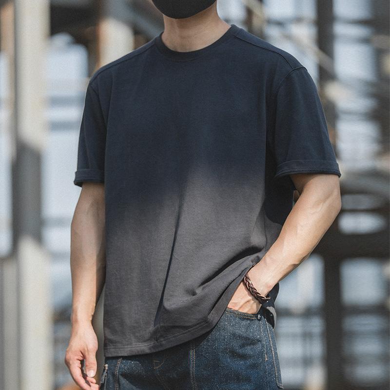 MADEN Men's Casual T-shirt Cotton 100% Basic White Black T-shirt Solid Loose Round Collar O-neck Basic Quality
