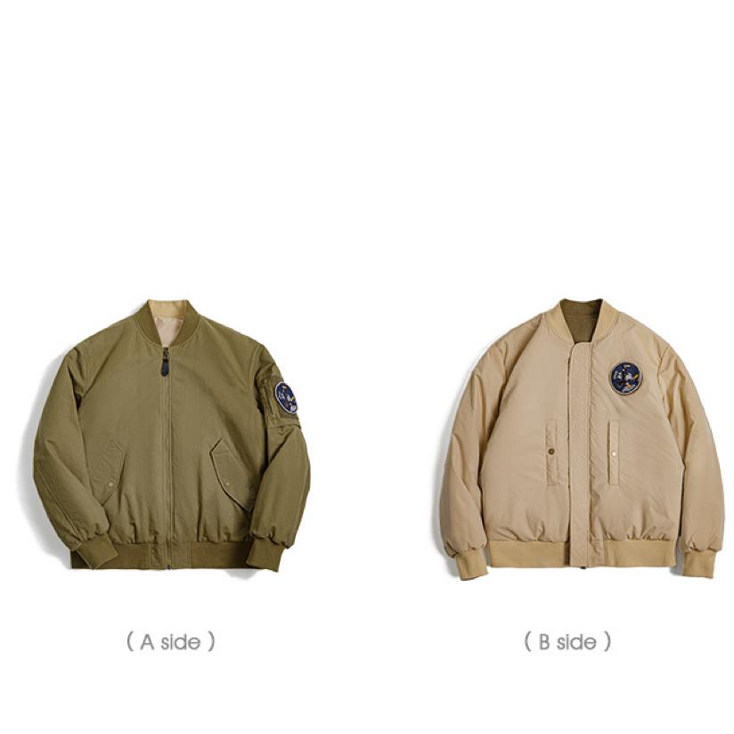 Veste réversible MADEN MA-1 - Vêtement d'extérieur en coton épais 