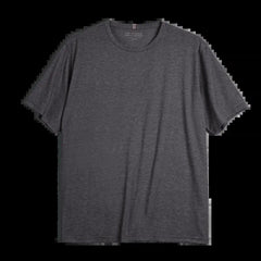 MADEN Damen Leinenmischung Lockeres Kurzarm Rundhals T-Shirt