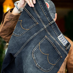 MADEN 남성용 11.5oz 워시드 셀비지 데님 진