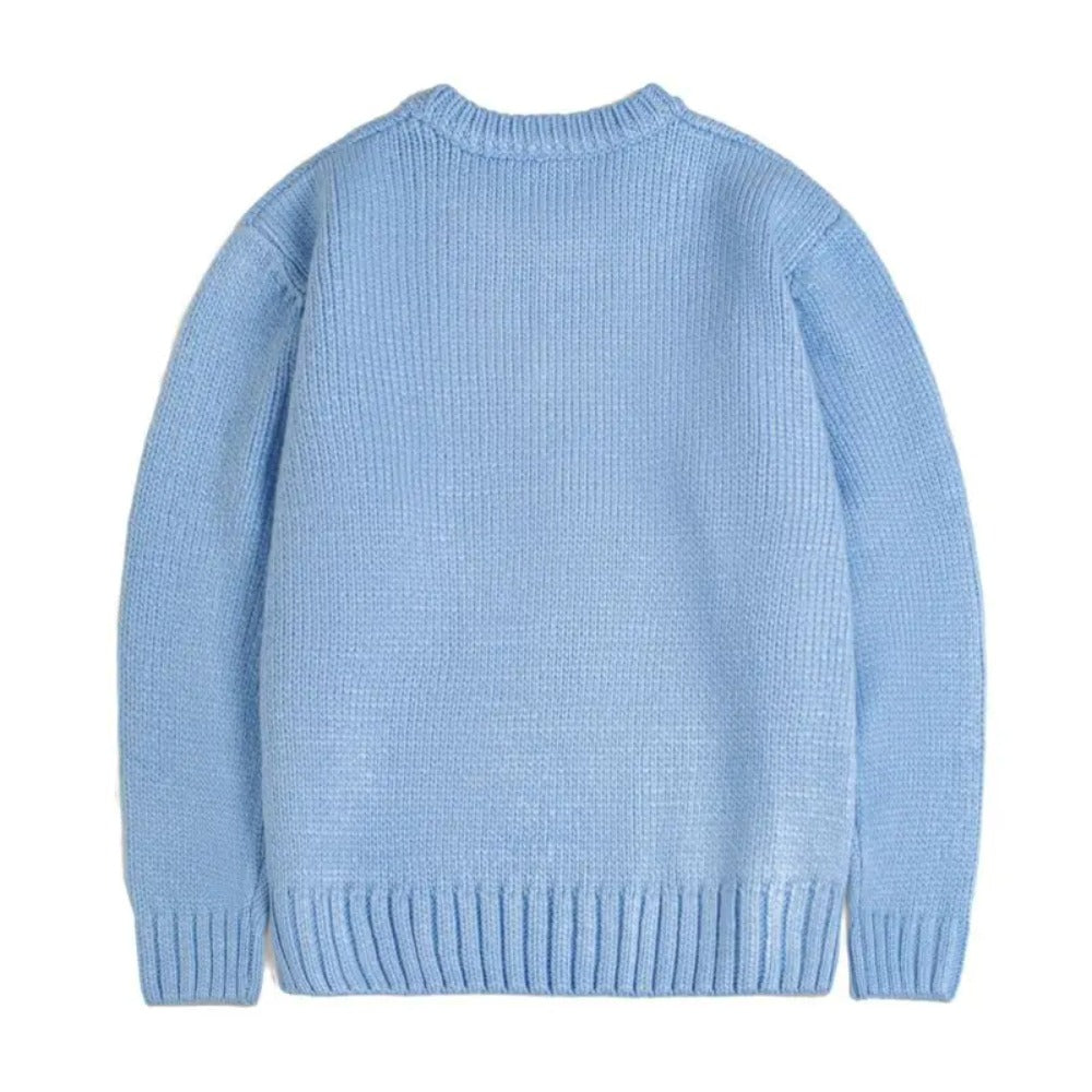 Suéter de punto jacquard suave MADEN con cuello redondo