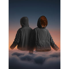MADEN Daunen-Hoodie – Thermojacke mit Kängurutasche 