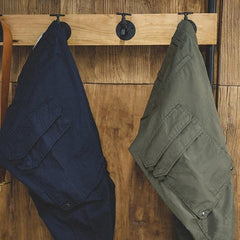 Pantalones tácticos cargo de algodón grueso con múltiples bolsillos para hombre MADEN
