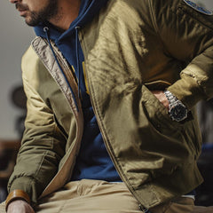Veste réversible MADEN MA-1 - Vêtement d'extérieur en coton épais 