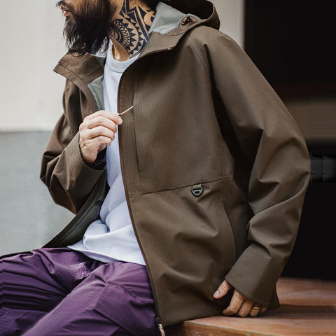 MADEN Herrenjacke Outdoor Wasserdicht Winddicht Schwergewicht 