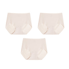 MADEN Nahtlose Atmungsaktive Baumwoll-Stretch-Slips 3er-Pack