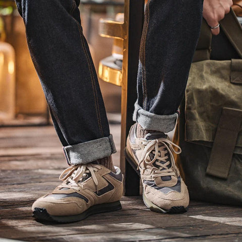 남성용 마덴 레트로 트레이너 신발 로우탑 편안한 러닝화 조깅화 다용도 트렌디 클래식 스니커즈 브랜드 오리지널 디자인