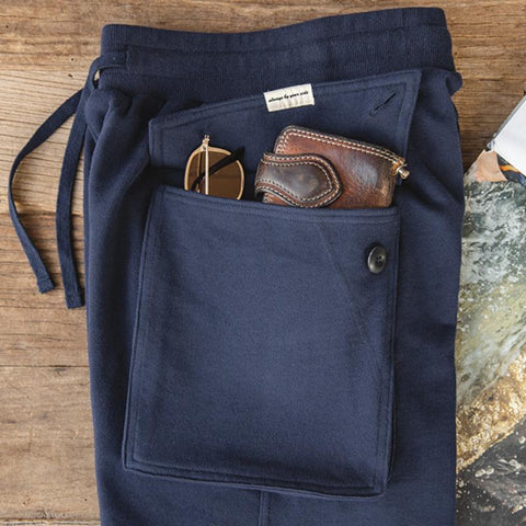 마덴 네이비 블루 P44 카고 반바지 남성 루즈 면 대형 주머니 작업 전술 반바지 조거 아메카지 캐주얼 니트 반바지