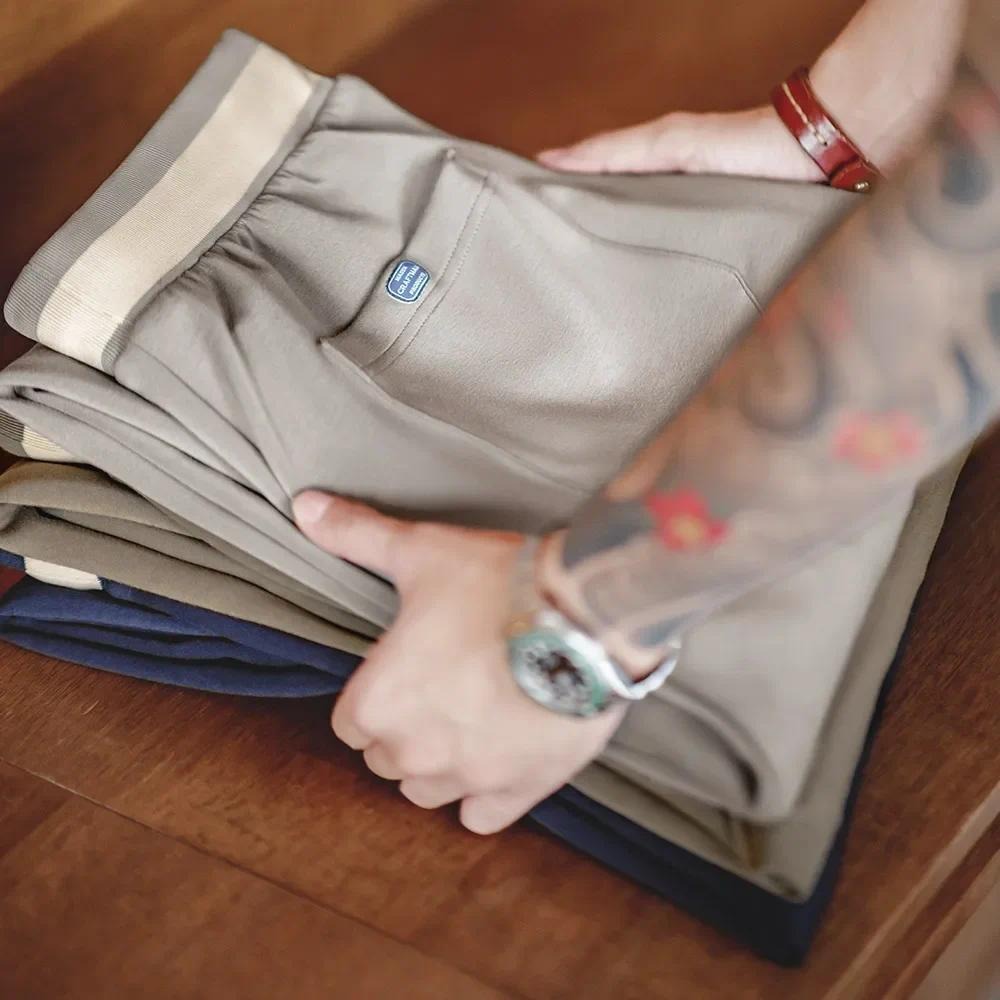 MADEN Air Layer Locker geschnittene Sweatpants mit geradem Bein