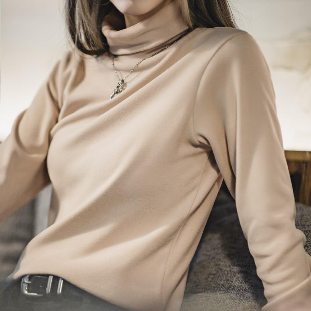 MADEN Damen Gerippter Rollkragenpullover
