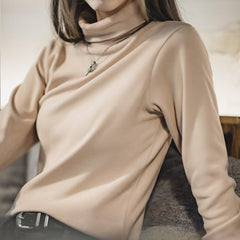 MADEN Damen Gerippter Rollkragenpullover