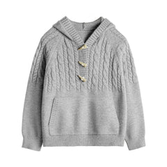 MADEN Kapuzenpullover mit Horn-Knebelverschluss
