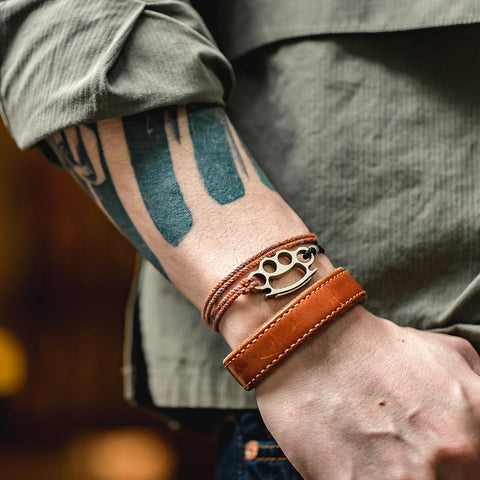 MADEN Retro "Boxing Finger Riger" Necklace Unisex White Copper Pendant Necklace Bracelet  Designer Jewelry Accessories