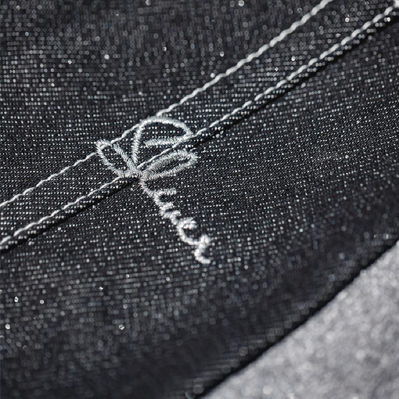 MADEN Herren Selvedge Raw Denim Gerade Bein Slim Fit Jeans