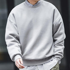 Sudadera de cuello redondo de tela técnica Air-Layer de peso pesado MADEN
