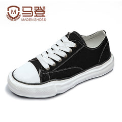 MADEN 남성용 헤비웨이트 캔버스 로우탑 스니커즈