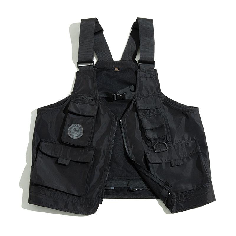 Chaleco táctico para hombre Maden con múltiples bolsillos, chaqueta bolsa retro multifuncional para fotografía, chaleco de cintura con correa ancha para el hombro, bolsa sólida