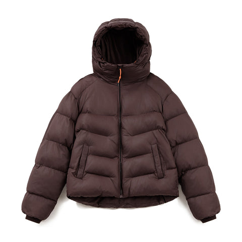 MADEN メンズ フード付き 中綿入り パフジャケット アウトドア用 ショートコート