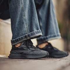 Chaussures Maden Retro Black Warrior pour hommes, baskets basses à semelle épaisse, polyvalentes et confortables, idéales pour le jogging et les loisirs. 
