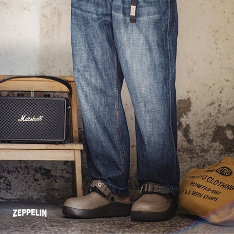 MADEN「ツェッペリン」木靴｜紳士用普段履きサンダル 屋外用浜辺 半閉じ型厚底スリッパ 身長増加 夏用靴