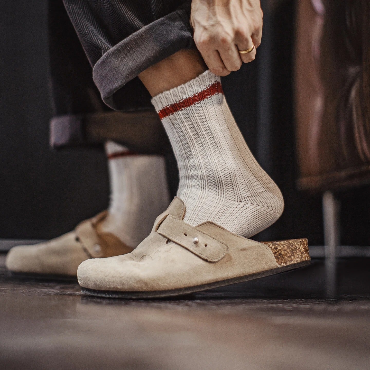 MADEN Schwere Baumwoll Rippsocken für Herren