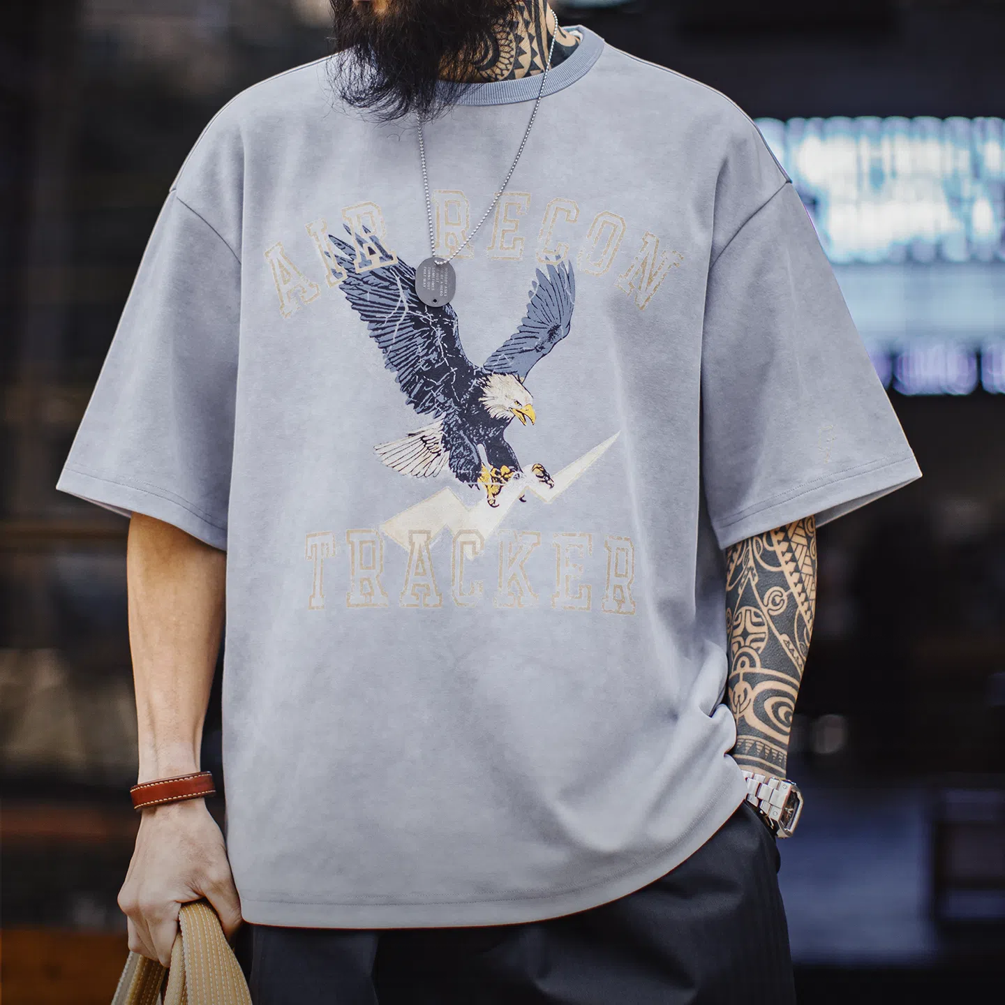 MADEN Retro GORO'S Washed Print T-shirt