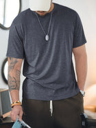 MADEN Lightweight Blended Crew Neck Short-Sleeve T-Shirt thumbnail