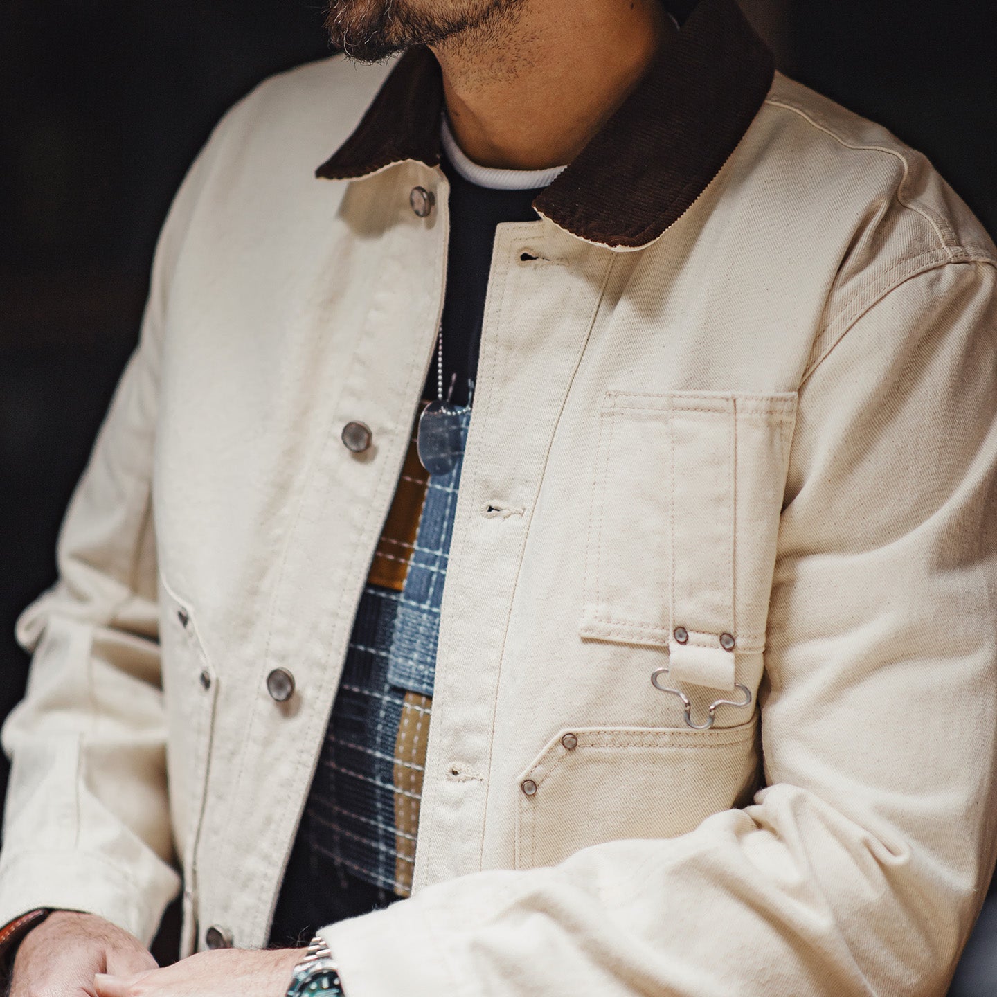 MADEN J22 Chore Jacket Corduroy Collar