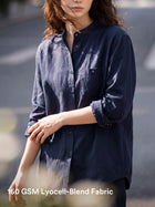 MADEN Women's Cotton Classic Fit Long-Sleeve Button-Down Shirt thumbnail