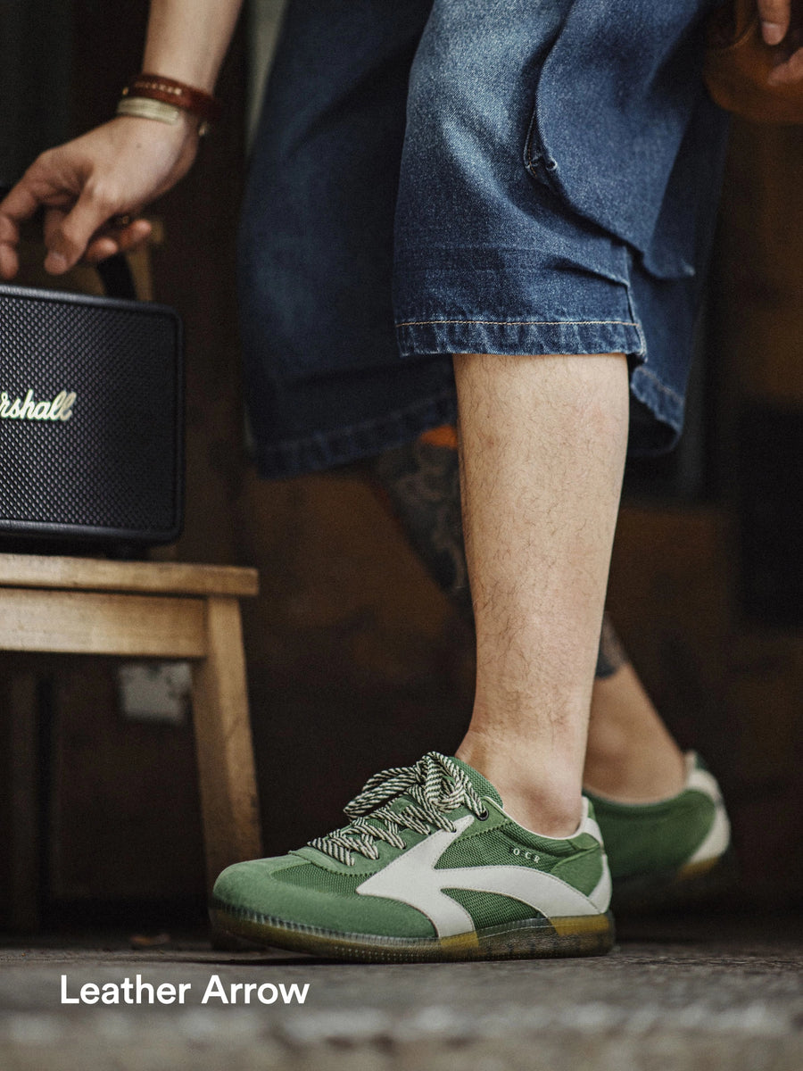 MADEN Arrow German Trainers Shoes - Green