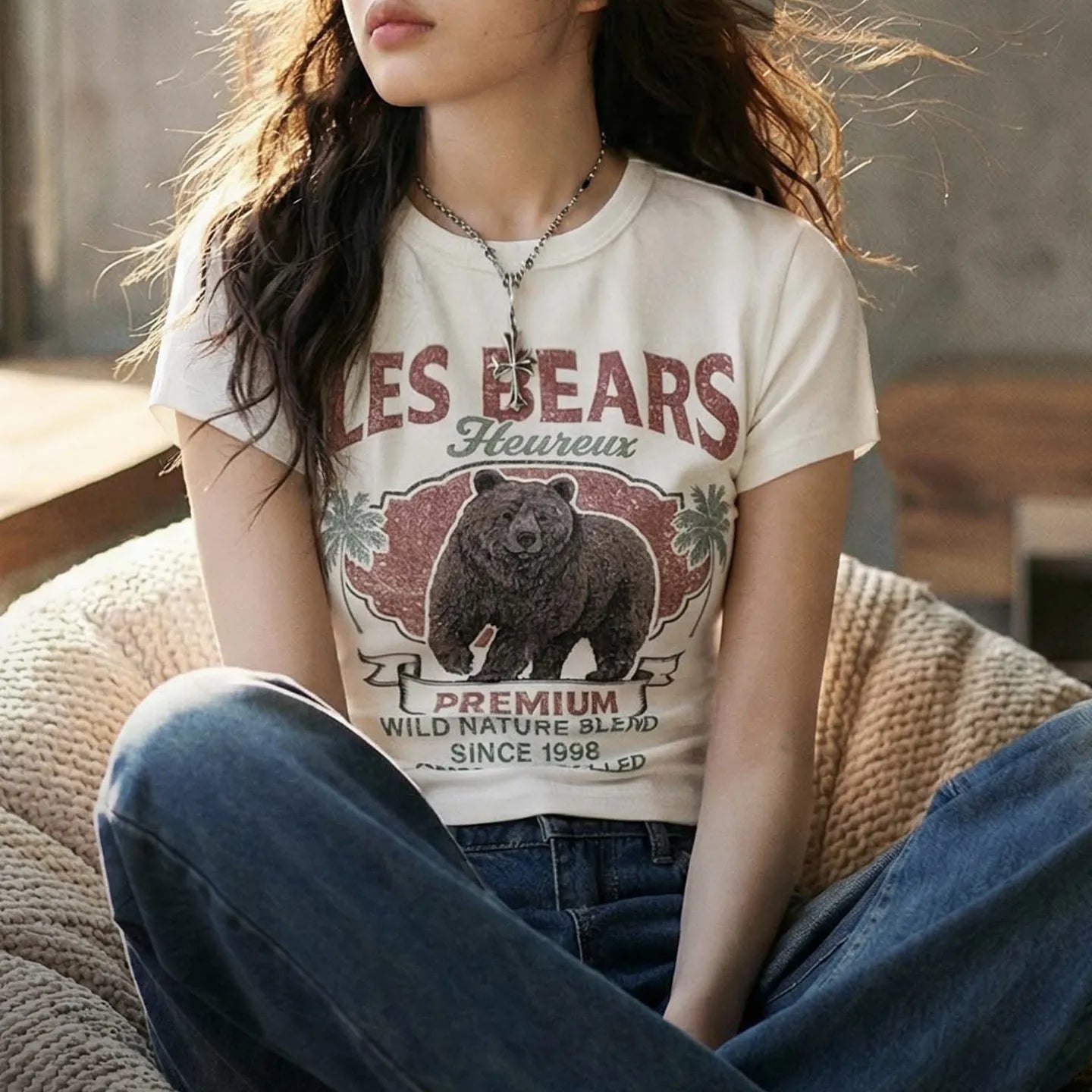 MADEN Women's Quick Dry Print Tee