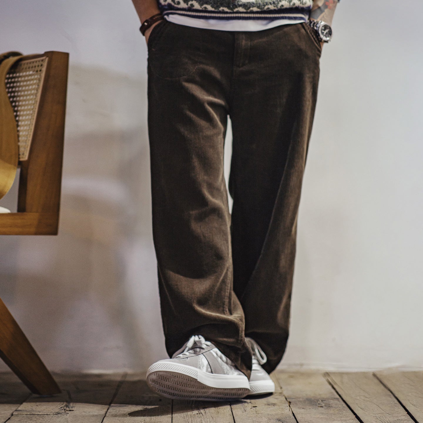 MADEN Gray Tie-Dye Trainers Shoes