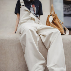 MADEN Women's Adjustable Strap Zip-Front Overalls