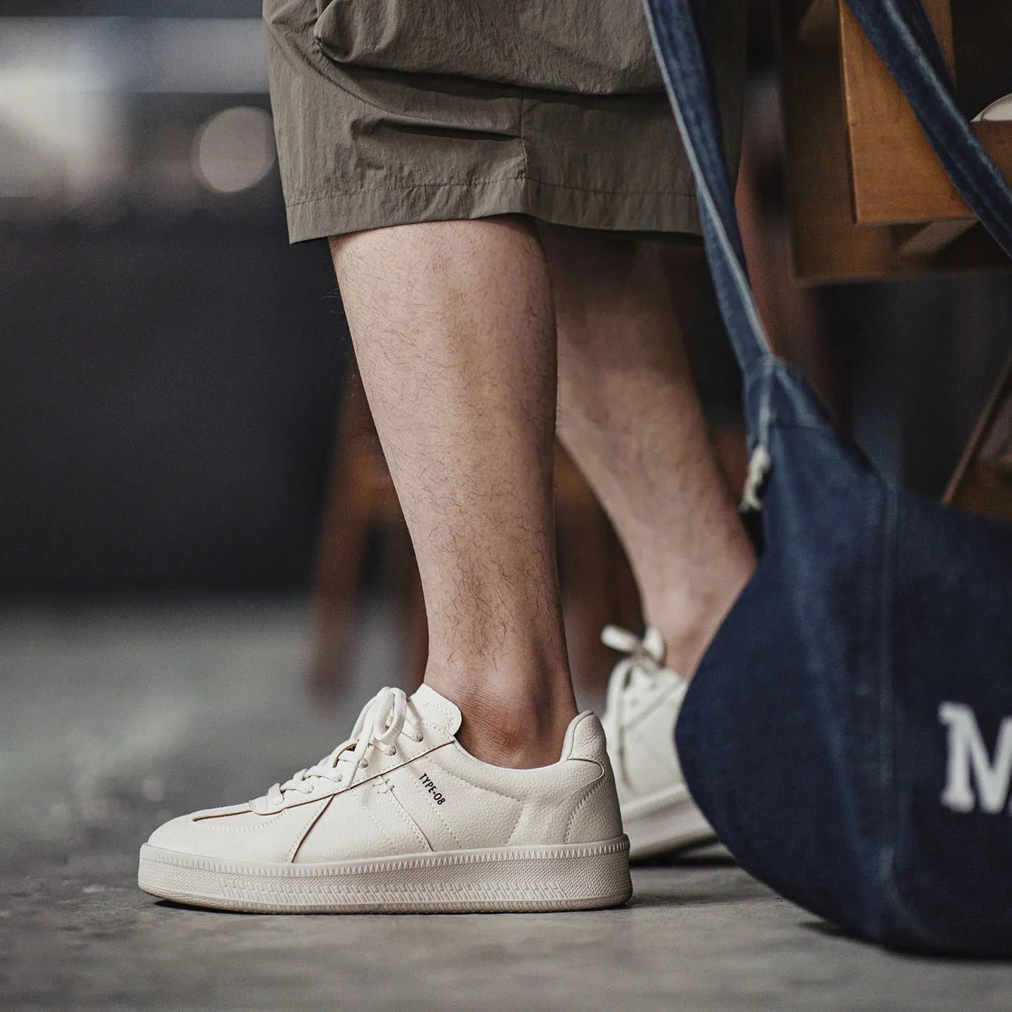 MADEN Herren Deutsche Trainer Schuhe - Klassisch Weiß