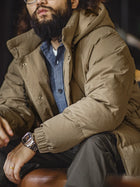 Doudoune matelassée Maden 90 en duvet de canard blanc, épaisse et chaude, à capuche, pour homme. Tissu haute densité. Vêtements d'extérieur chauds pour l'hiver.  thumbnail