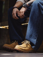 MADEN Men's Vintage Full-Grain Leather Derby Shoes thumbnail