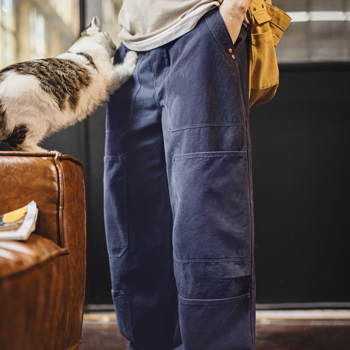 MADEN Blue Carpenter Cargo Pants