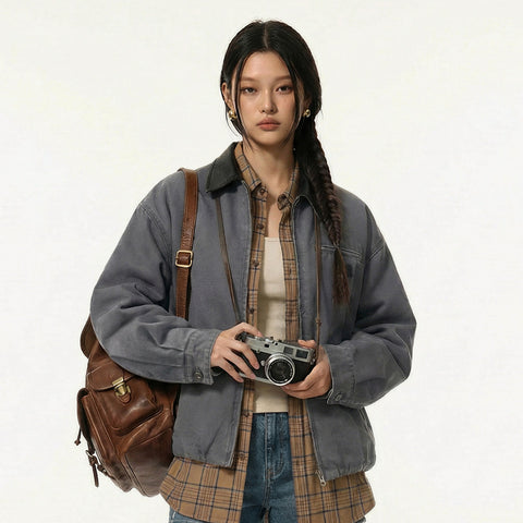 MADEN Women’s Grey Detroit Jacket