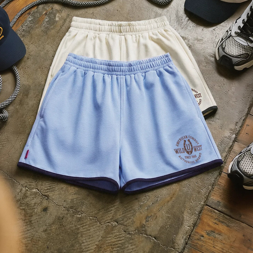 MADEN Women's Embroidery Athletic Shorts