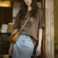 MADEN Women's Lyocell Print Tee