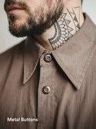 MADEN Vintage Workwear Cotton Long-Sleeve Casual Shirt thumbnail