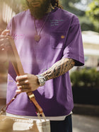 MADEN Solid Color Short Sleeve Crewneck Cotton T-Shirt thumbnail