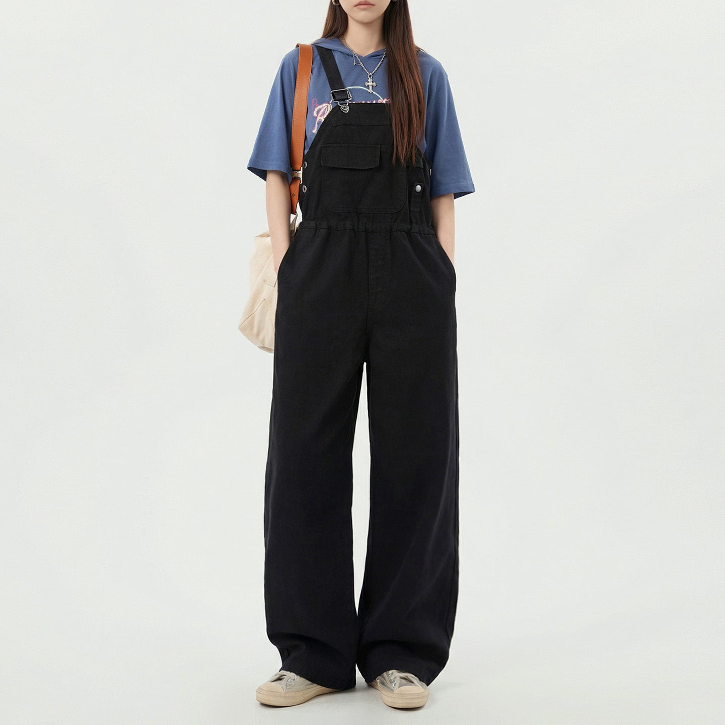 MADEN Women's Black Overall