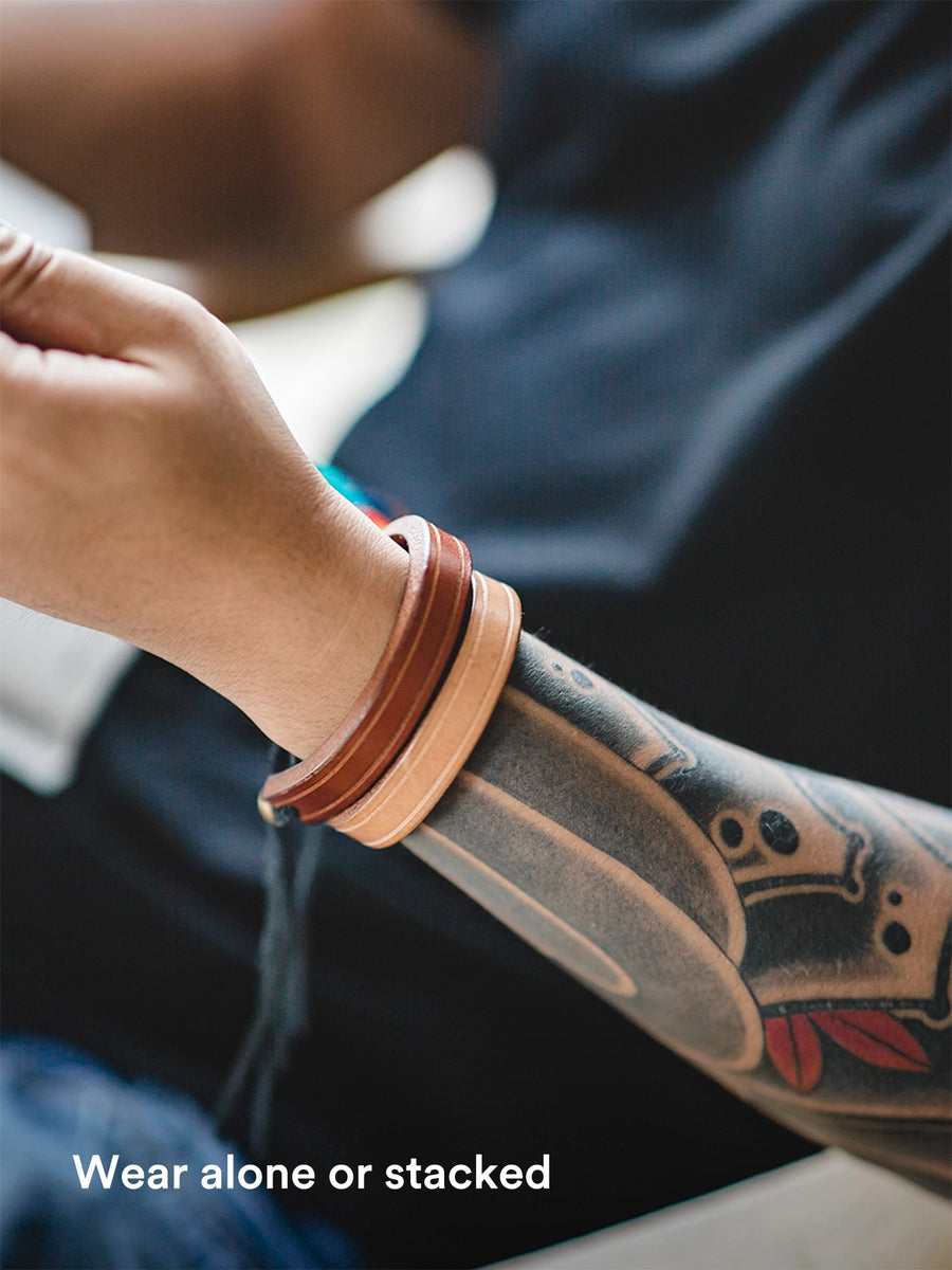 MADEN Vegetable-Tanned Leather Bracelet