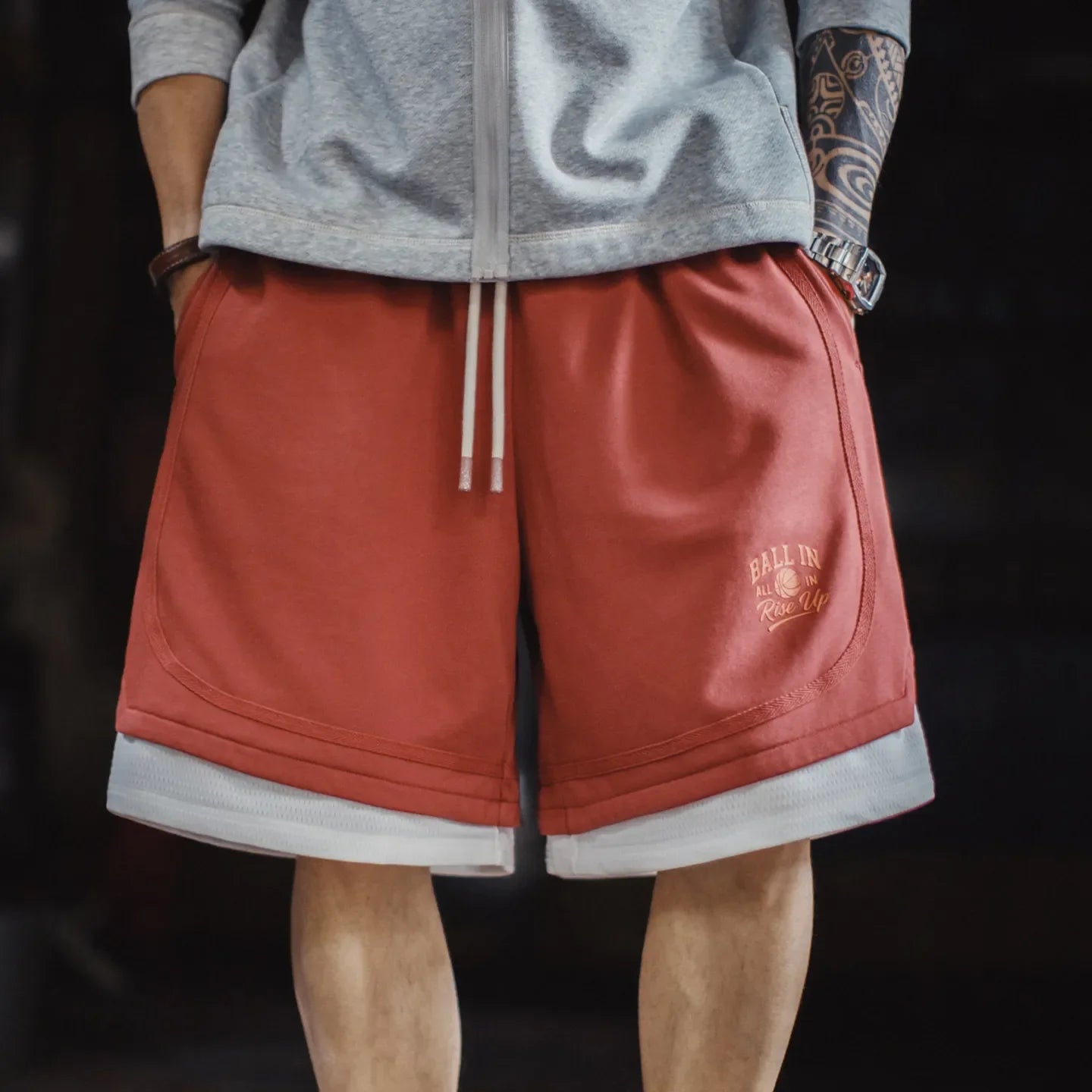MADEN Mesh Panel Basketball Sweatpants