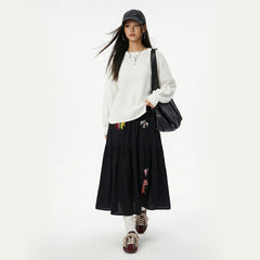 MADEN Navajo Rainbow-Embroidered Skirt