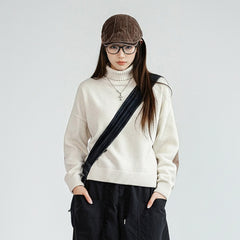 MADEN Chenille High Neck Chunky Knit Sweater