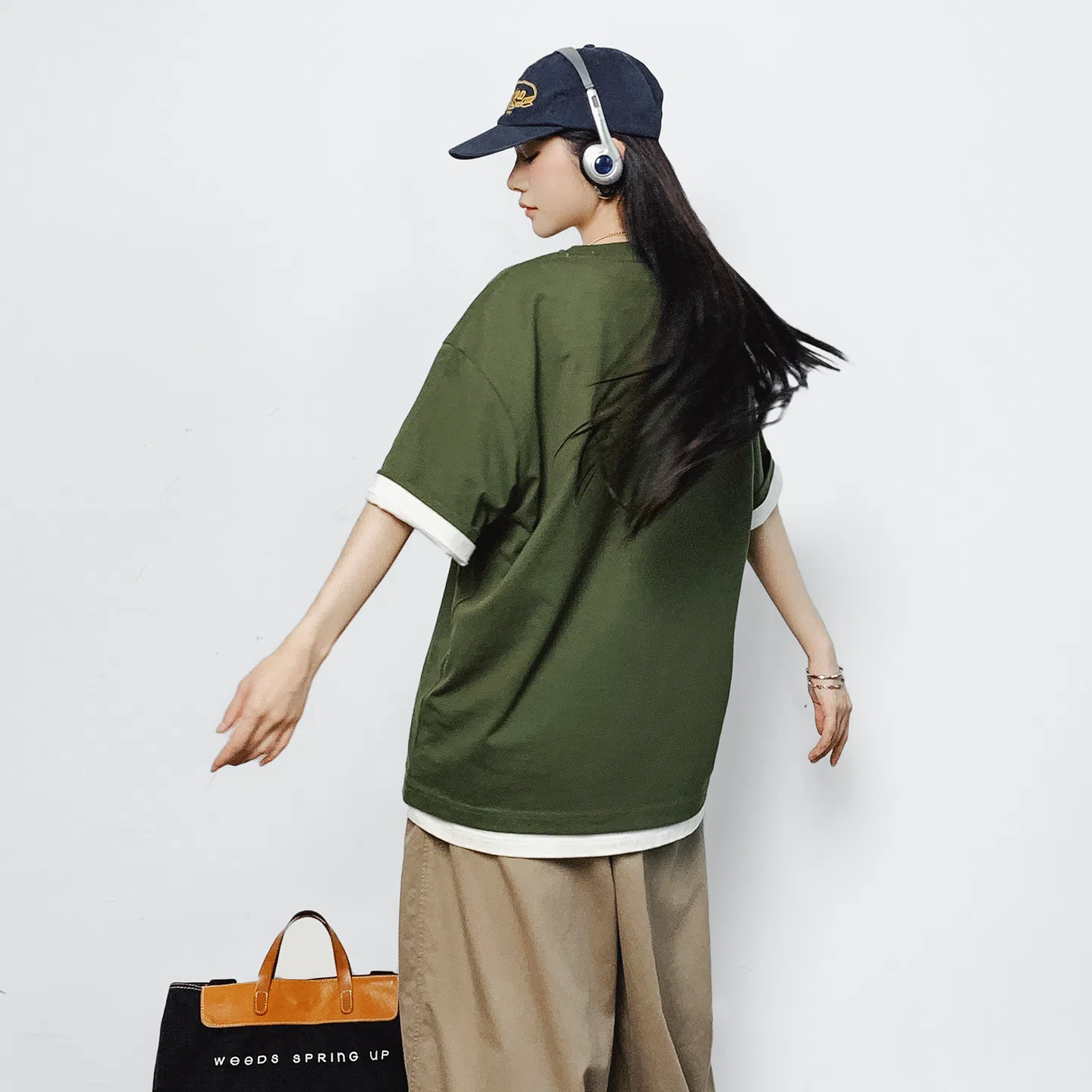 MADEN Women's Vintage Print Cotton Tee